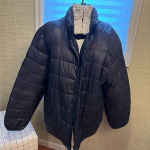 Field & Stream Black Jacket with White Text Mens xxl